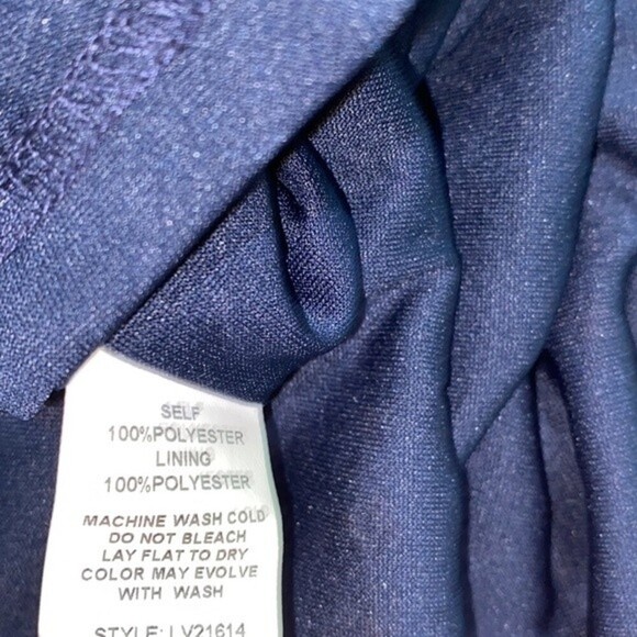 L Love small navy blue boho bell sleeve dress - Picture 8 of 8